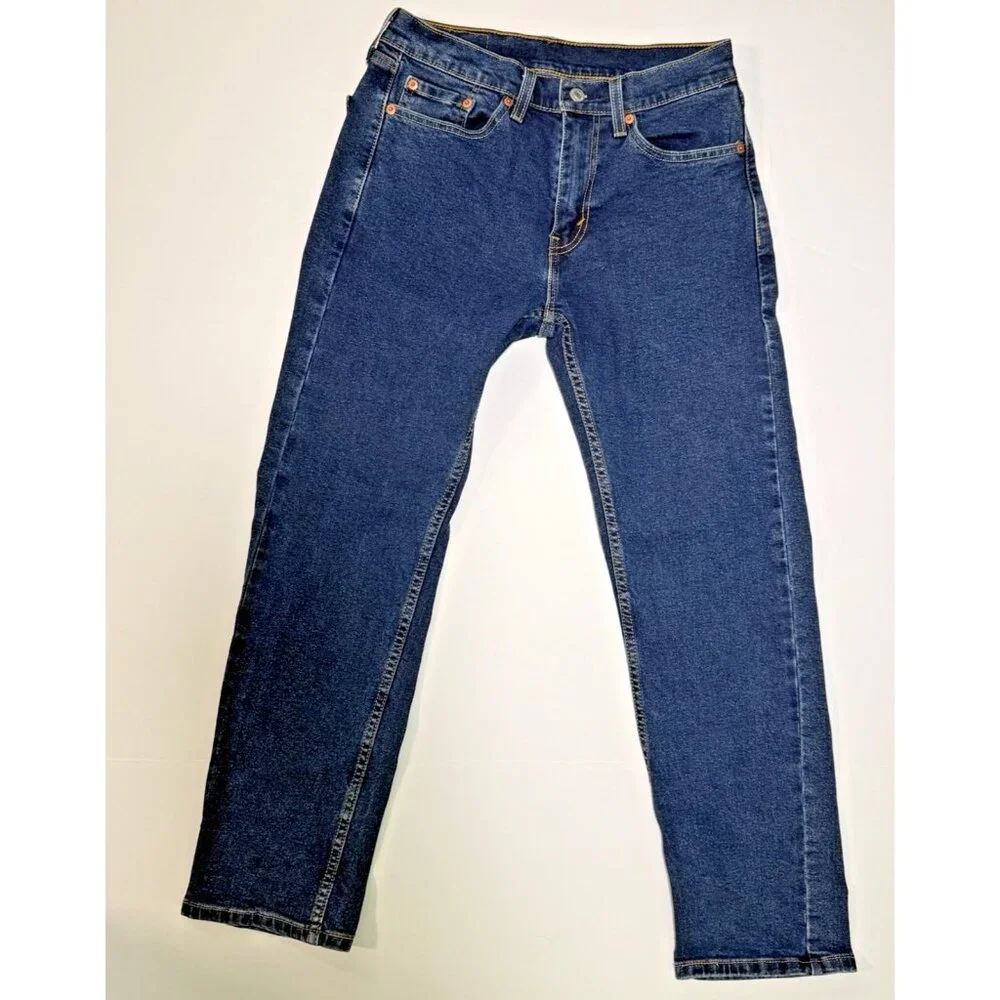 Levi’s 505 Dark Blue Denim‎ Jeans Mens W28 L30 Straight Leg 5-Pocket Classic